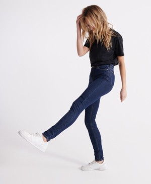 Superdry Superflex- Skinny High Rise Női Farmer Kék | GBEQH2091